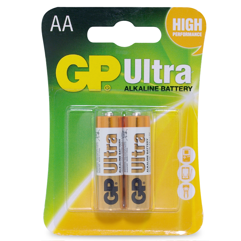 GP Ultra Alkaline AA - Card of  2