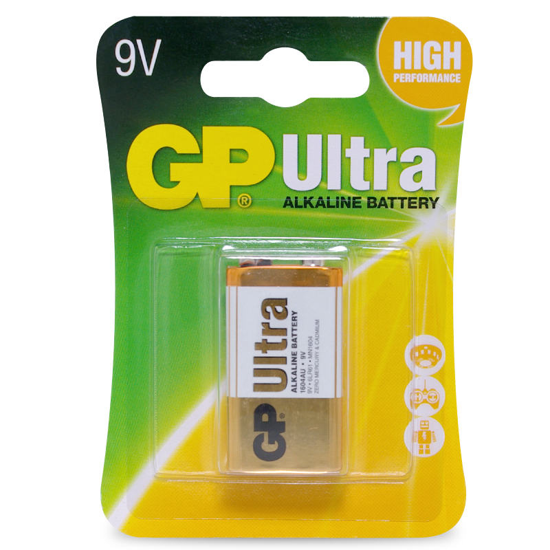 GP Ultra Alkaline 9V - Card of  1