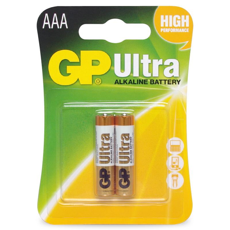 GP Ultra Alkaline AAA - Card of  2