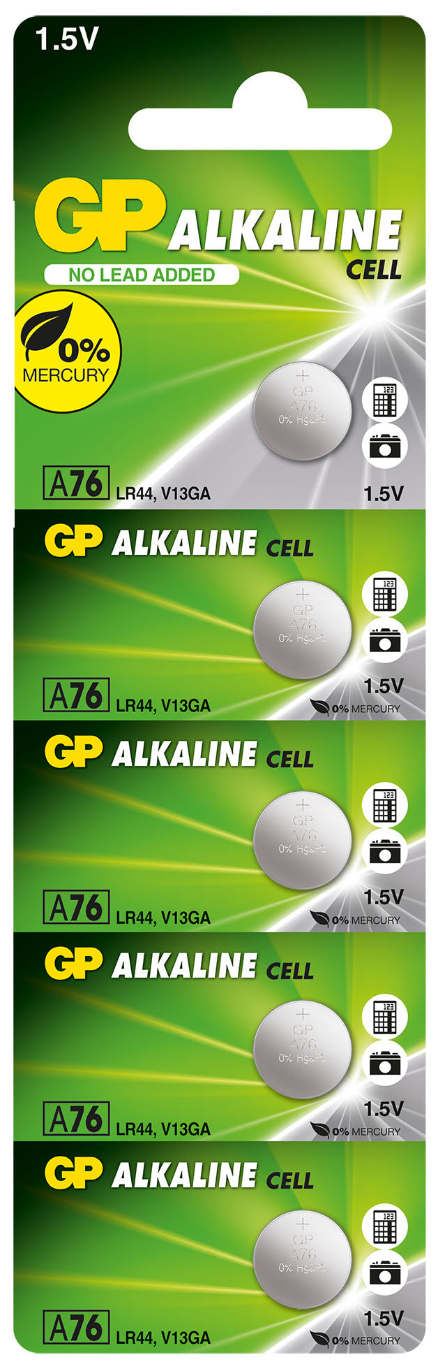 GP 1.5V  110mAh Alkaline - LR44