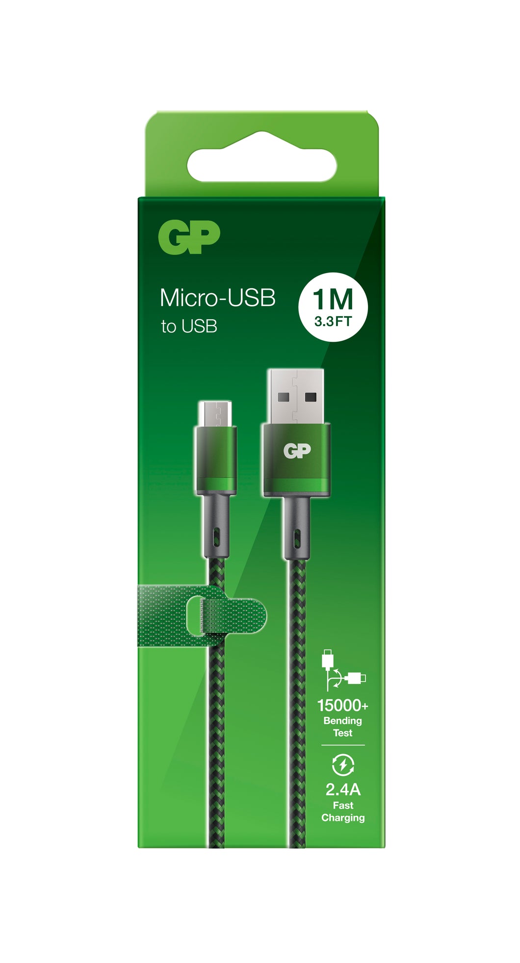 GP USB-A to Micro USB charge sync cable - Green